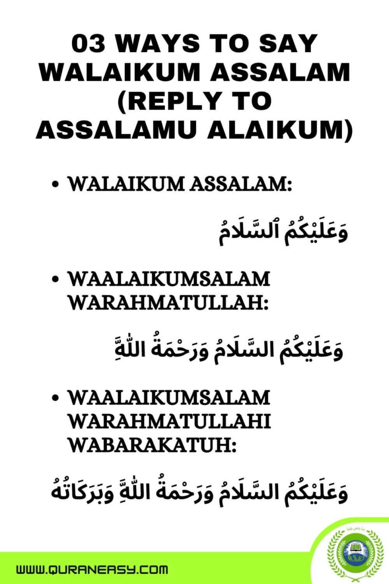 Walaikum Assalam (Assalamu Alaikum Reply) Meaning & Virtues