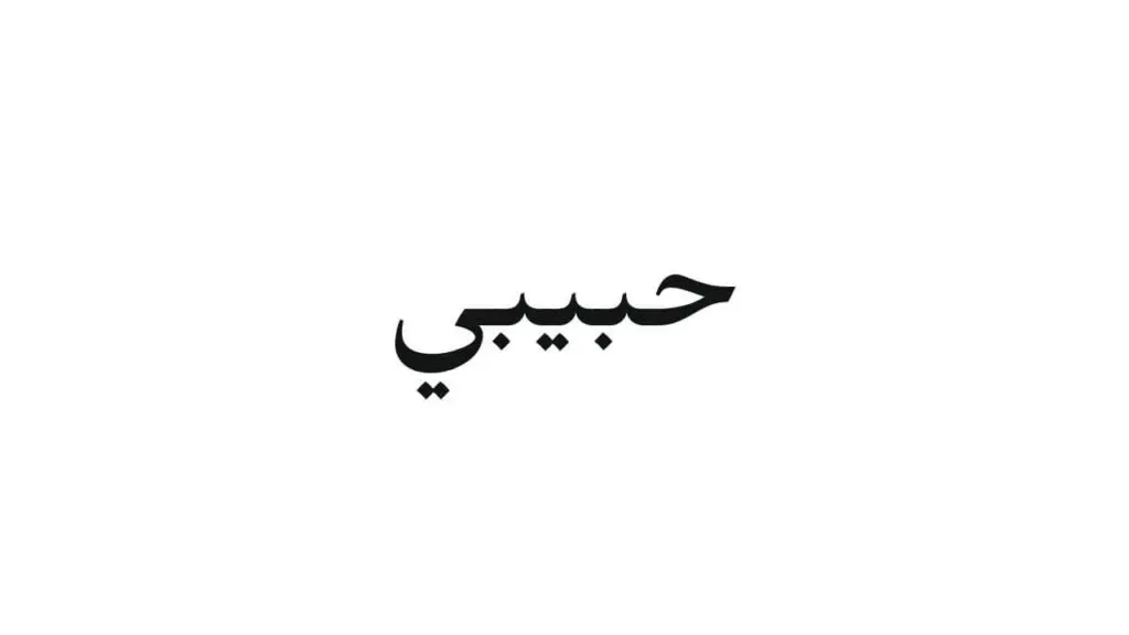 Habibi in arabic